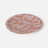 レトロフローラシームレスパターン ペーパープレート (アングル)