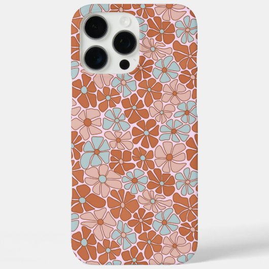 レトロフローラシームレスパターン Case-Mate iPhoneケース (裏面)