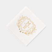 レトロフローラスタイルフォイル押しナプキンス。 箔ナプキン (右)