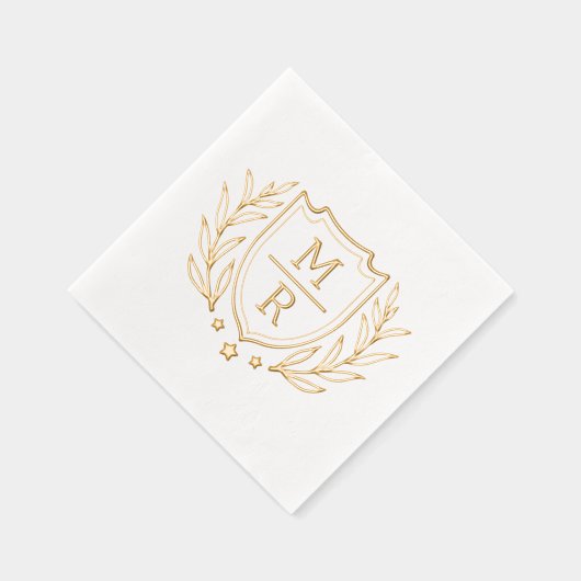 レトロフローラスタイルフォイル押しナプキンス。 箔ナプキン (右)