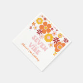 レトロフローラセブンはヴィベ7歳の誕生日だ スタンダードカクテルナプキン (角)