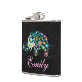 レトロフローラゾウデザイン フラスク (左)