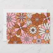 レトロフローラデイジー2グルーヴィ誕生日 招待状 (裏面)