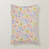 レトロフローラデザインと花と果実。 アクセントクッション (正面(垂直))