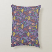 レトロフローラデザインと花と果実。 アクセントクッション (裏面(縦))