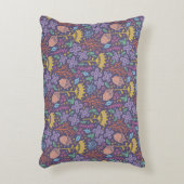 レトロフローラデザインと花と果実。 アクセントクッション (正面(垂直))