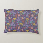 レトロフローラデザインと花と果実。 アクセントクッション (裏面)
