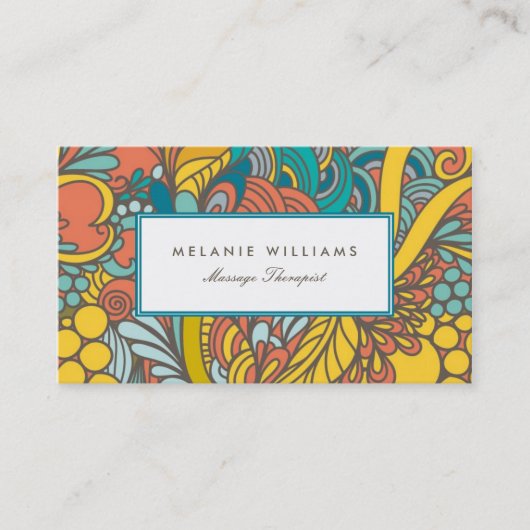 レトロフローラデザイン名刺 名刺 (正面)