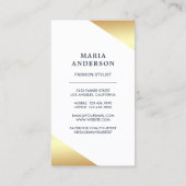 レトロフローラドレス型枠マネキンファッションスタイリスト 名刺 (裏面)