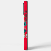 レトロフローラハートラブレッドバレンタインデー Case-Mate iPhoneケース (裏面 / 左)