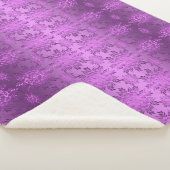 レトロフローラバイオレットデザイン シェルパブランケット (3/4)