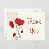 レトロフローラバラとThornsベクトル ポストカード (正面/裏面)