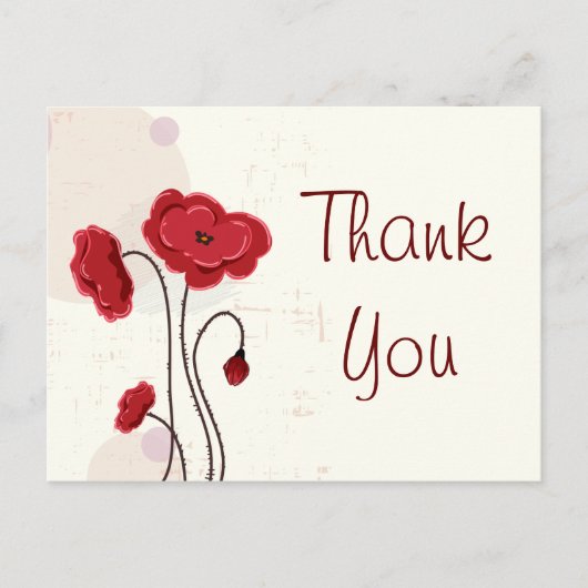 レトロフローラバラとThornsベクトル ポストカード (正面)