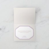 レトロフローラパープル&カーキカスタムサンキューカード サンキューカード (内部)