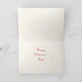 レトロフローラビクトリアンバレンタインデーのカード シーズンカード (内部)