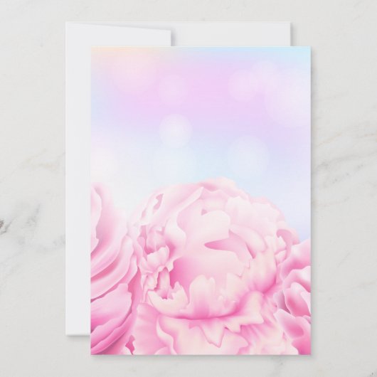 レトロフローラピンク&イエロー結婚ズ 招待状 (裏面)