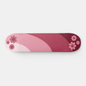 レトロフローラピンク スケートボード (横)