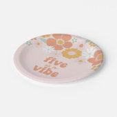 レトロフローラファイブはヴィベ5歳の誕生日だ ペーパープレート (アングル)