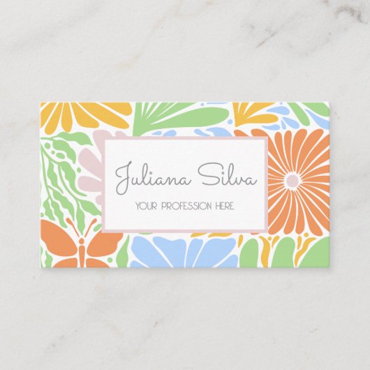 レトロフローラフレカラフルーム 名刺 (正面)