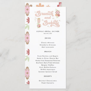 レトロフローラブランチとバブリーブライダルシャワー メニュー