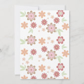 レトロフローラブランチとバブリーブライダルシャワー 招待状 (裏面)