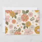 レトロフローラベビーシャワー招待状 |フォトシャワー 招待状 (裏面)