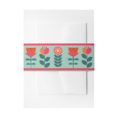 レトロフローラボホブライトはっきりしたアンド結婚ズ 招待状ベリーバンド (正面例)