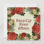 レトロフローラボホ結婚式招待状 招待状 (裏面)