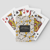 レトロフローラマスタードイエローブラック トランプ (裏面)