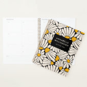 レトロフローラマスタードイエローブラック プランナー手帳 (ディスプレー)