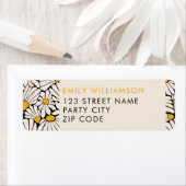 レトロフローラマスタード差出人住所 ラベル (インサイチュ)