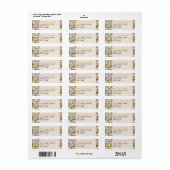 レトロフローラマスタード差出人住所 ラベル (フルシート)