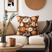 レトロフローラミッドセンチュリーモダン クッション