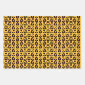 レトロフローラモダニストラッピング紙セット ラッピングペーパーシート (正面2)