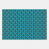 レトロフローラモダニストラッピング紙セット ラッピングペーパーシート (正面)