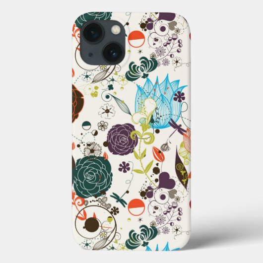 レトロフローラルパターン2 Case-Mate iPhoneケース (裏面)