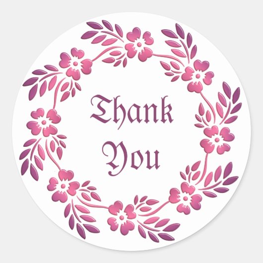 レトロフローラ円グラデーション要素。文字 ラウンドシール (正面)