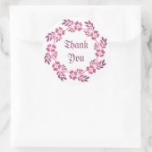 レトロフローラ円グラデーション要素。文字 ラウンドシール (バッグ)