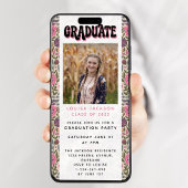 レトロフローラ卒業パーティデジタルエビテ 招待状