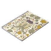 レトロフローラ垂直シームレスデザイン。 ノートブック (左側)