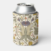 レトロフローラ垂直シームレスデザイン。 缶クーラー (缶裏面)