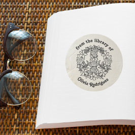 レトロフローラ平和標識 ラウンドシール