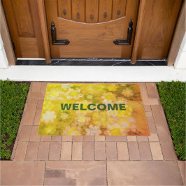 レトロフローラ抽象芸術塩水の色絵画の ドアマット