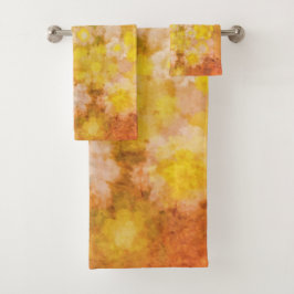 レトロフローラ抽象芸術塩水の色絵画の バスタオルセット