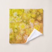 レトロフローラ抽象芸術塩水の色絵画の バスタオルセット (ウォッシュタオル)