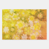 レトロフローラ抽象芸術塩水の色絵画の ラッピングペーパーシート (正面2)