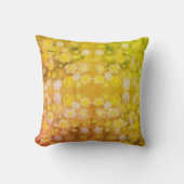 レトロフローラ抽象芸術塩水色パターン クッション (正面)