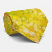 レトロフローラ抽象芸術塩水色パターン ネクタイ (ロール)