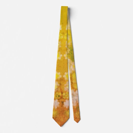 レトロフローラ抽象芸術塩水色パターン ネクタイ (正面)