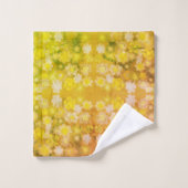 レトロフローラ抽象芸術塩水色パターン バスタオルセット (ウォッシュタオル)